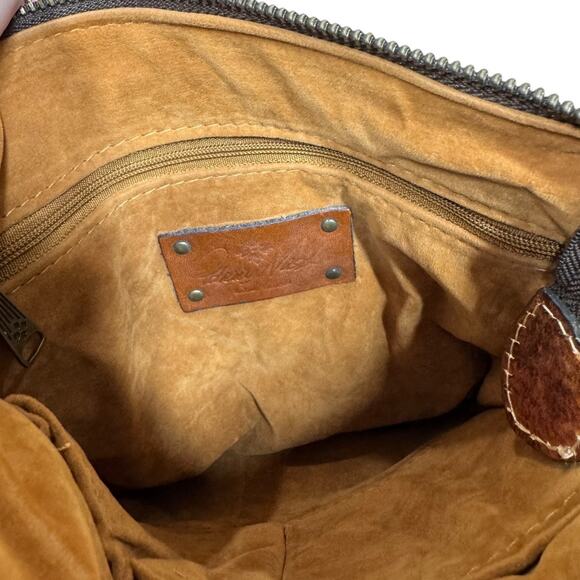 Patricia Nash Floral Tooled Embossed Leather Crossbody Bag Brown Distressed Boho - Picture 6 of 8